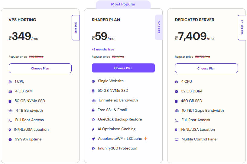 YouStable Web Hosting Plans & Pricing