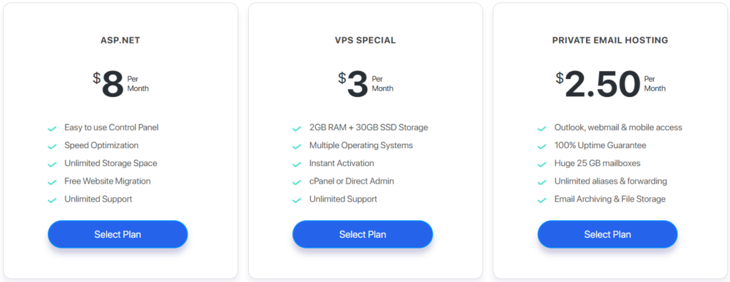 InterServer Plans & Pricing