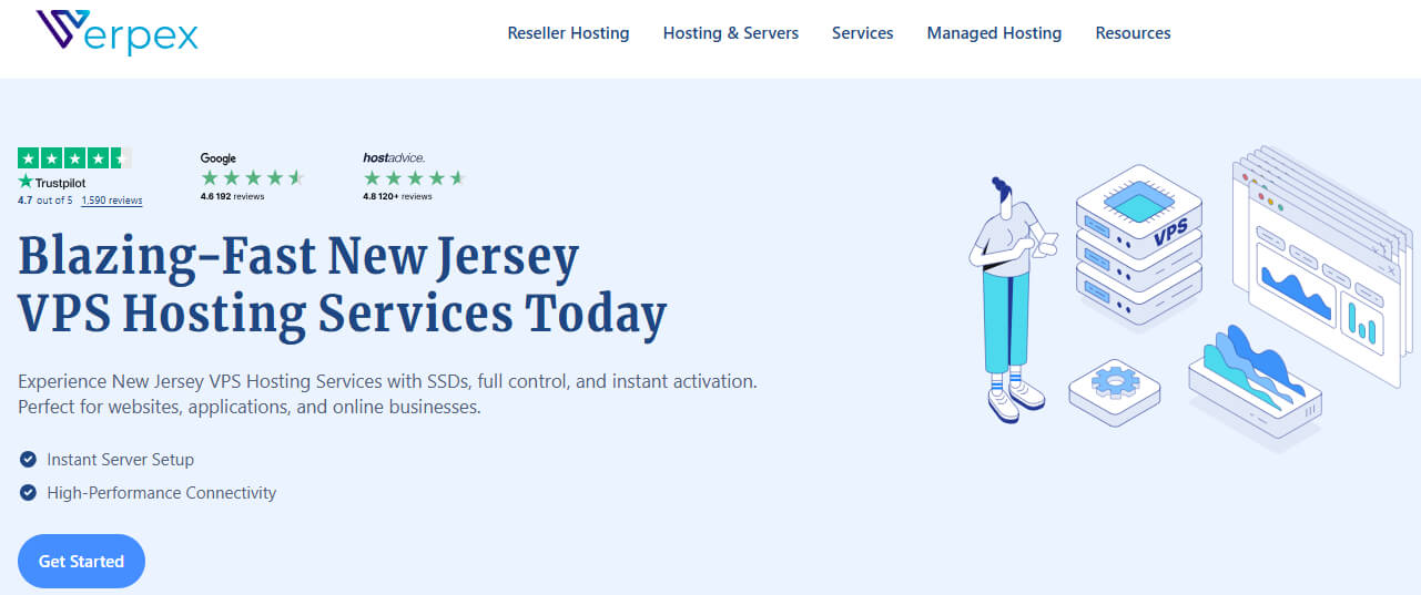 Verpex VPS Hosting in New Jersey